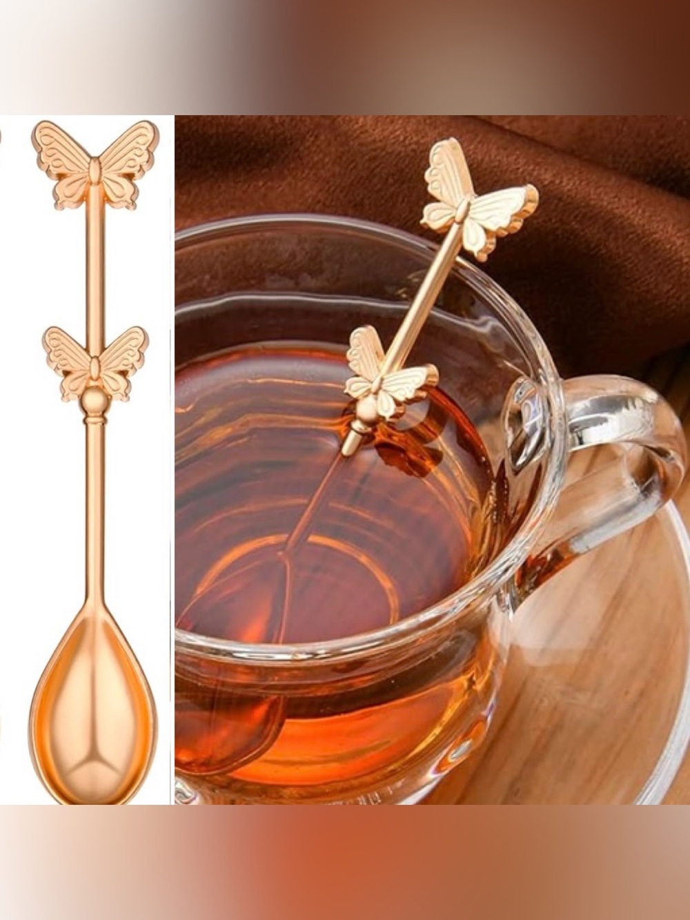 Gold Butterfly Tea Stirrer Spoon